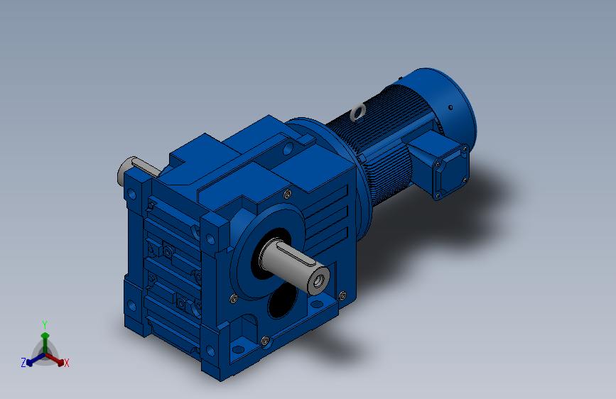 K97底脚轴伸式安装螺旋锥齿轮减速机K97-YV1.1-8P-152.31-M1-0°-A+B
