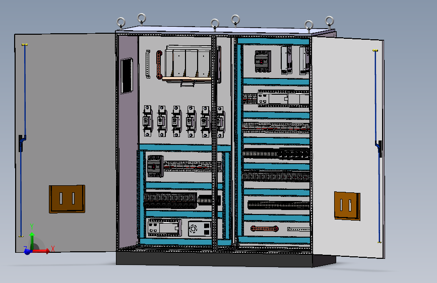 双柜组装刀开关风机plc控制柜