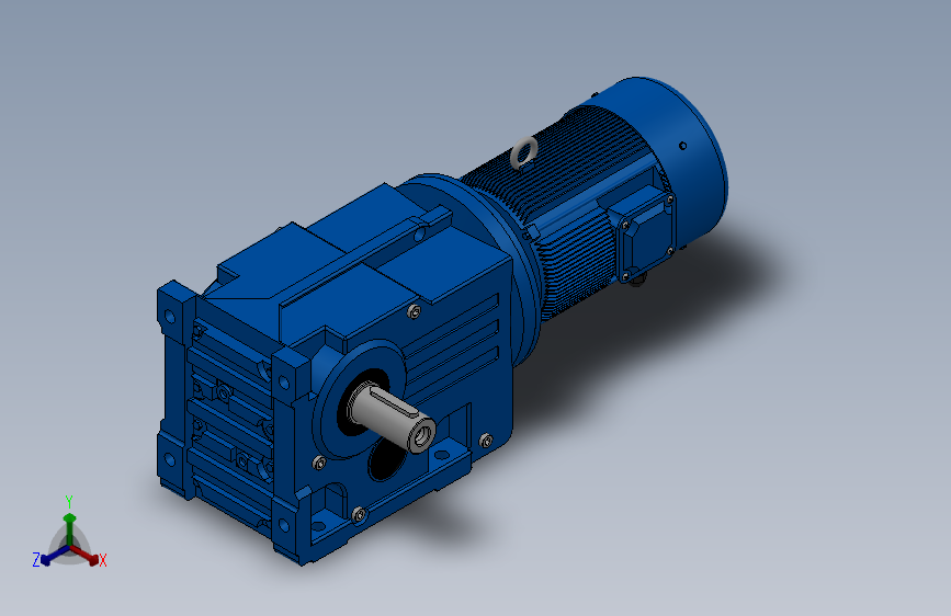 K47底脚轴伸式安装螺旋锥齿轮减速机K47-Y0.18-4P-85.12-M1-0°-B