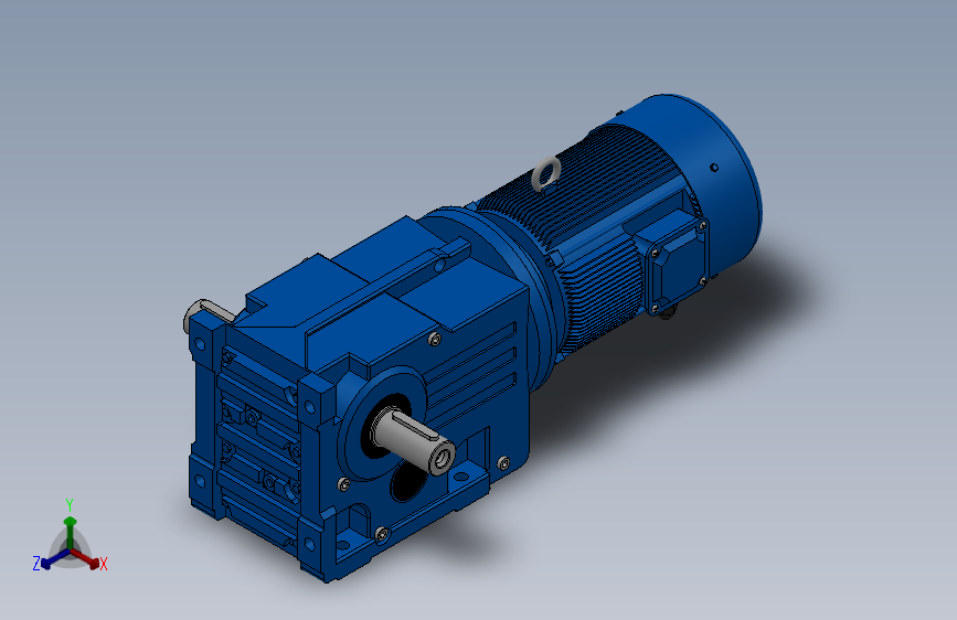 K47底脚轴伸式安装螺旋锥齿轮减速机K47-Y0.25-4P-85.12-M1-0°-A+B