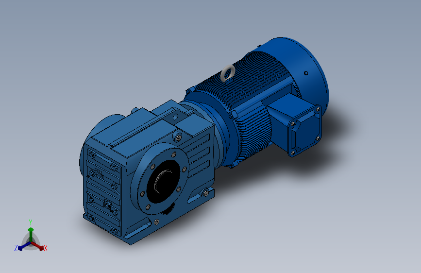 KA67空心轴安装螺旋锥齿轮减速机KA67-Y1.1-4P-57.28-M1-0°-B