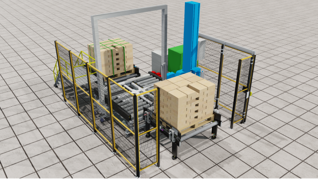 工业包装、捆扎和堆垛机3D