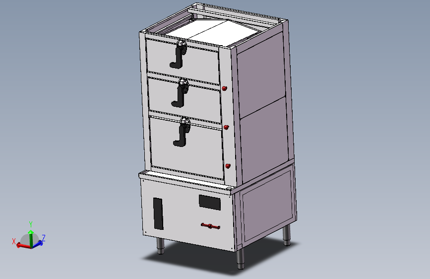 K0164-电磁三层海鲜蒸柜