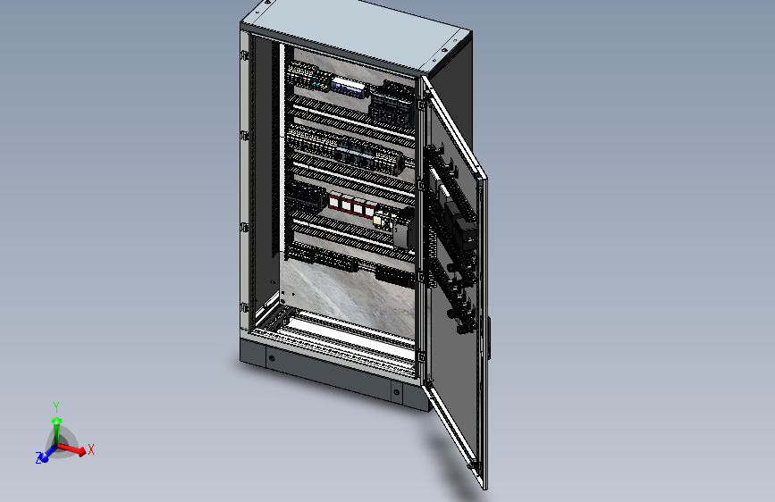 1400х800х400mm锅炉房控制板控制柜精细模型