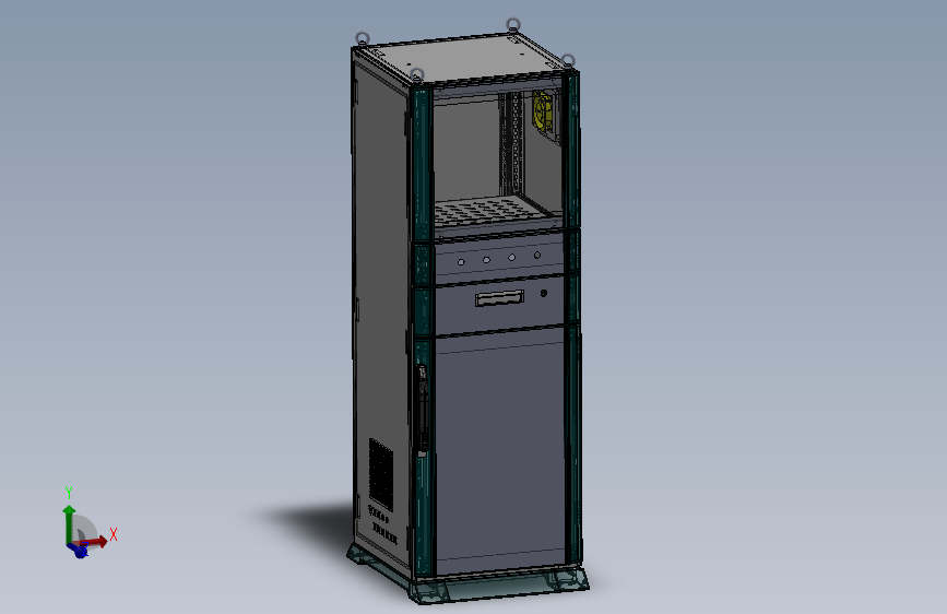 K1143-PC钣金机柜3D模型