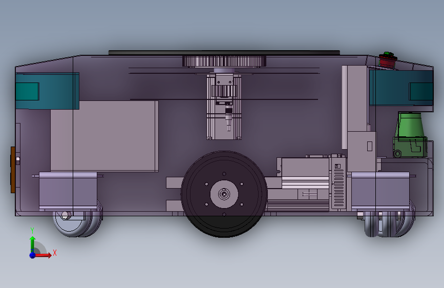 K2767-仓储物流二维码导航AGV自动引导运输小车 正面视图