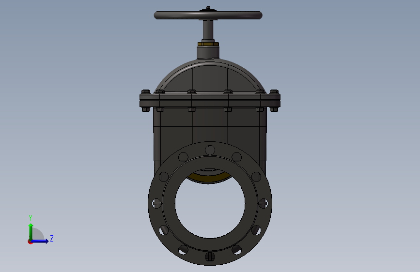 K3131-DN200闸阀_SOLIDWORKS 2012_模型图纸下载 – 懒石网