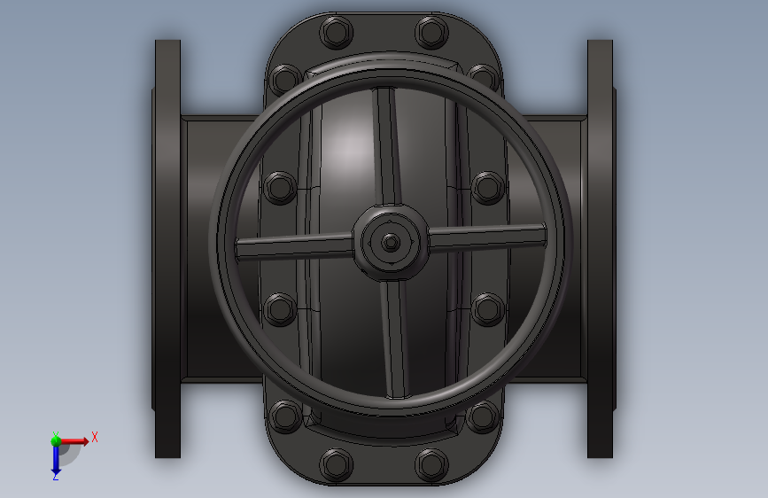 K3131-DN200闸阀_SOLIDWORKS 2012_模型图纸下载 – 懒石网