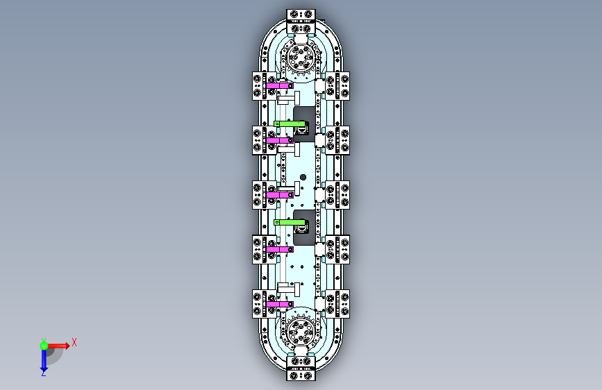 K3537-环形轨道,环形导轨,精密装配线 俯视图