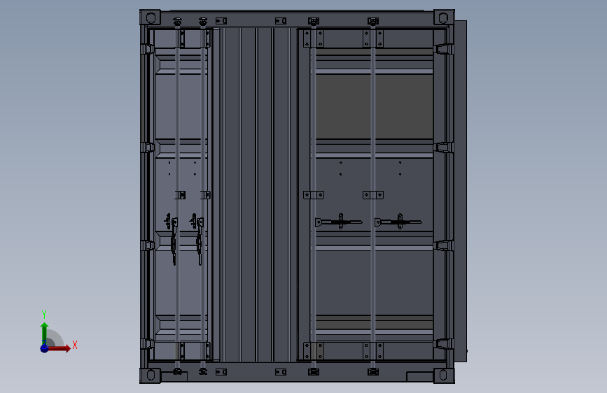 K3760-40英尺带滑门的集装箱_SOLIDWORKS 2018_模型图纸下载 – 懒石网