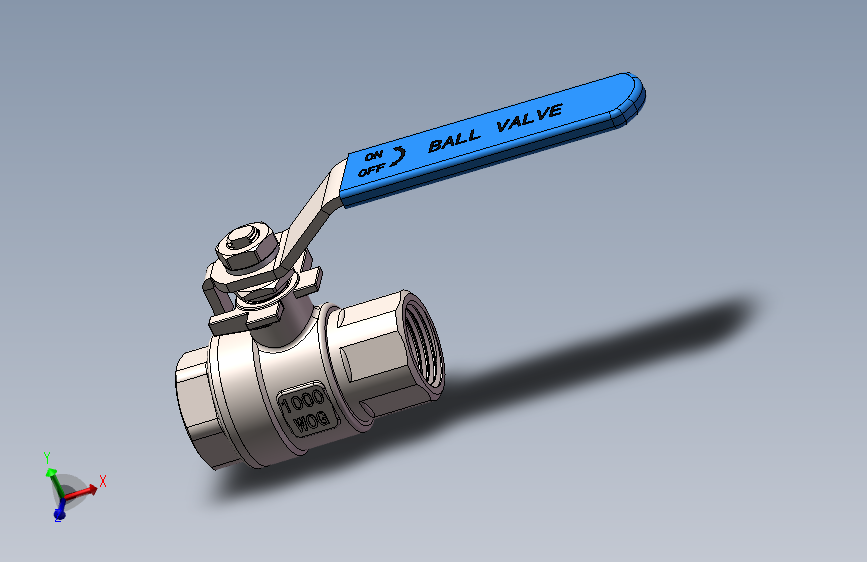 K4005-½304不锈钢两片式球阀_SOLIDWORKS 2019_模型图纸下载 – 懒石网