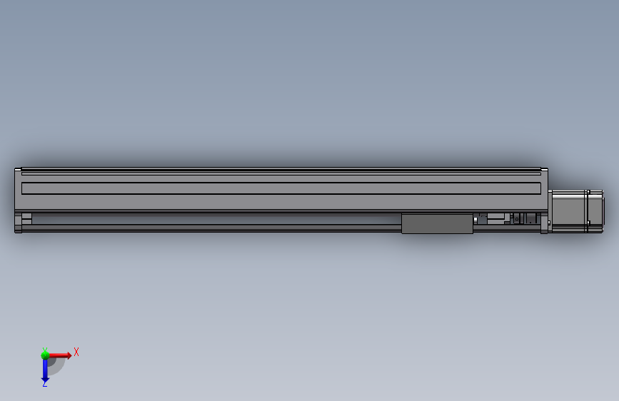 K4085-XJ95BS-L500-R3-P400W线性模组滑台 俯视图