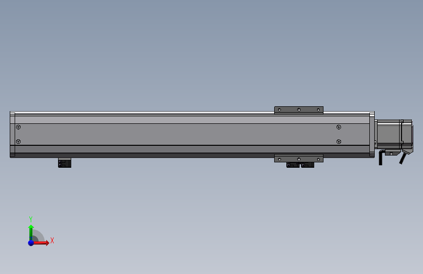 K4085-XJ95BS-L500-R3-P400W线性模组滑台 正面视图