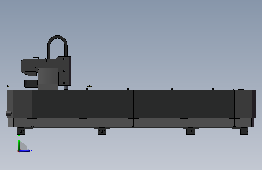 K4270-500瓦光纤激光切割机 左侧视图