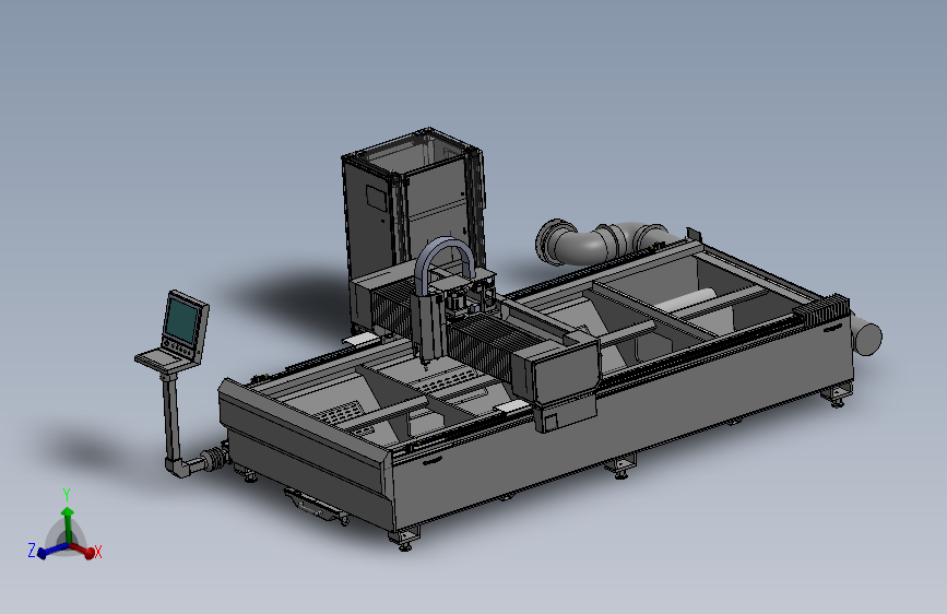 K4273-3015激光切割机_SOLIDWORKS 2020_模型图纸下载 – 懒石网