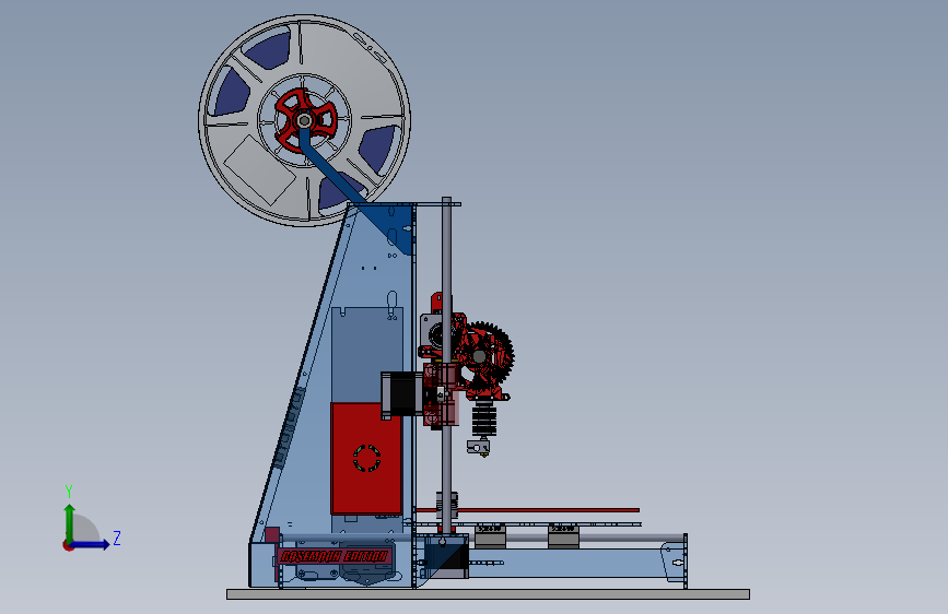K6325-prusa-i317-3d打印机 左侧视图