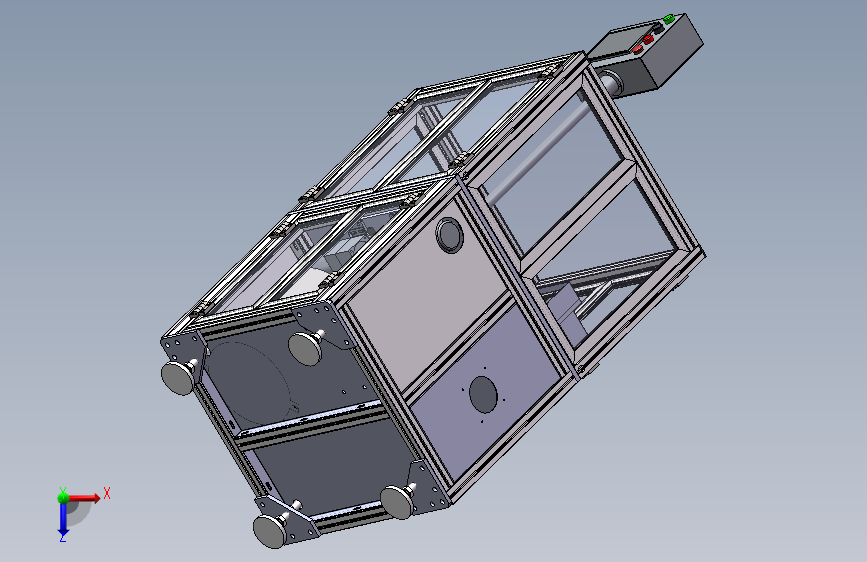 K6663 小型铝型材机架 Solidworks 2016 模型图纸下载 懒石网