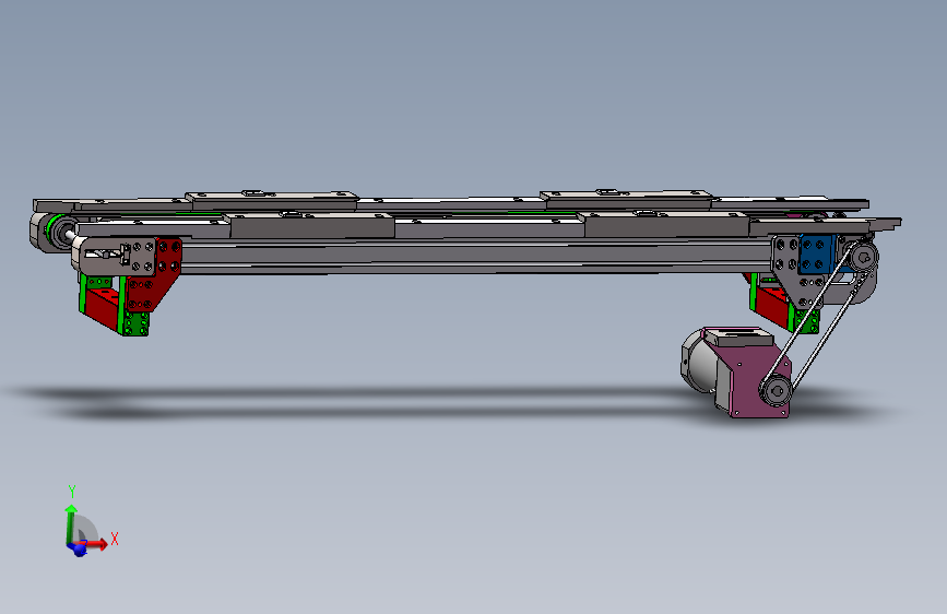 K7222-1.3米双皮带输送机构