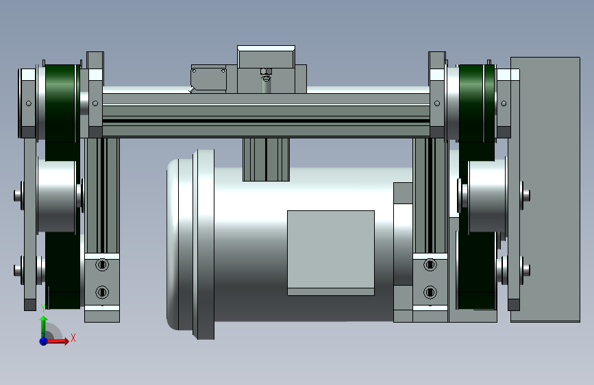 K7317-4米双皮带输送机构_SOLIDWORKS 2021_模型图纸下载 – 懒石网