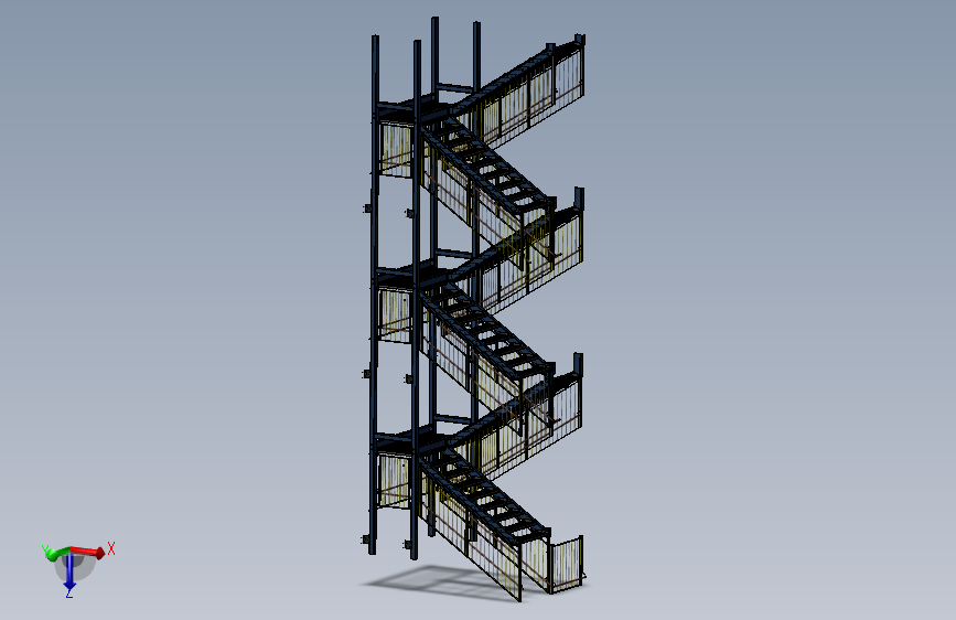 K7814-工厂应急楼梯