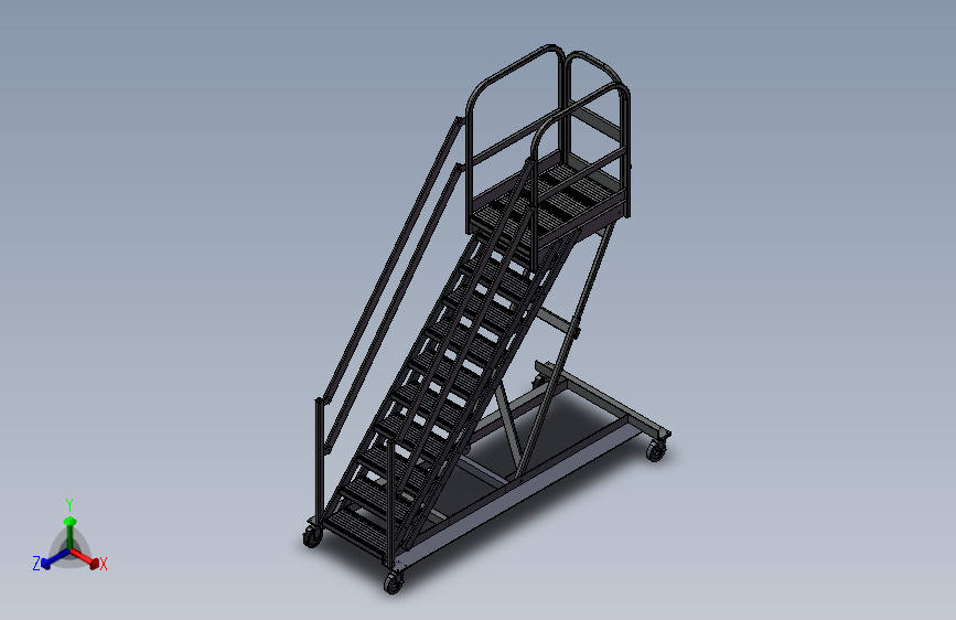 K7898-铝材工业楼梯