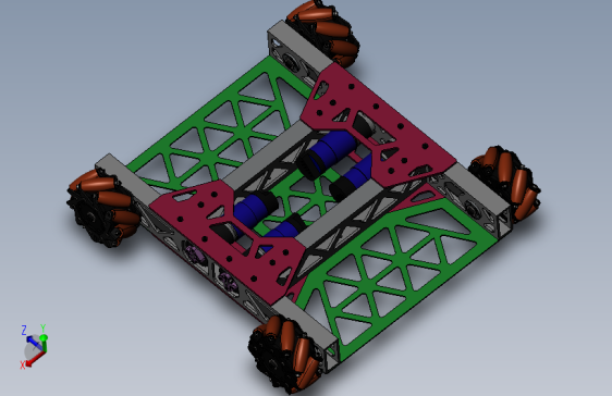 K8762-Axiom四轮macnam车底盘3D