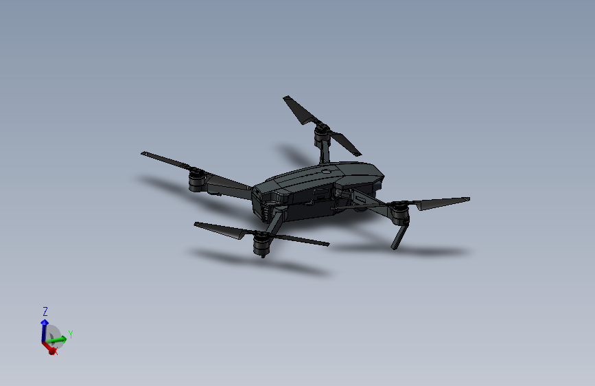 K9178-DJI MAVIC PRO四轴无人机3D数模图纸 STP格式