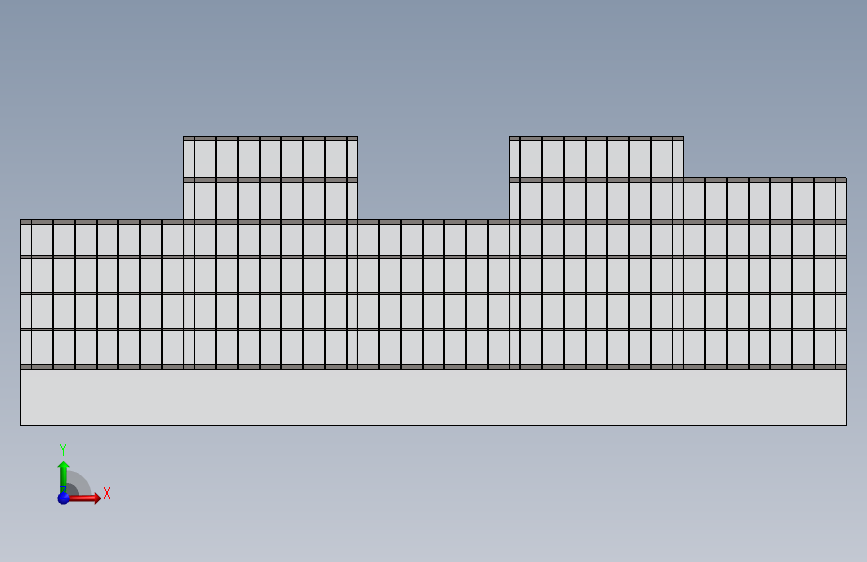 建筑物办公楼 正面视图