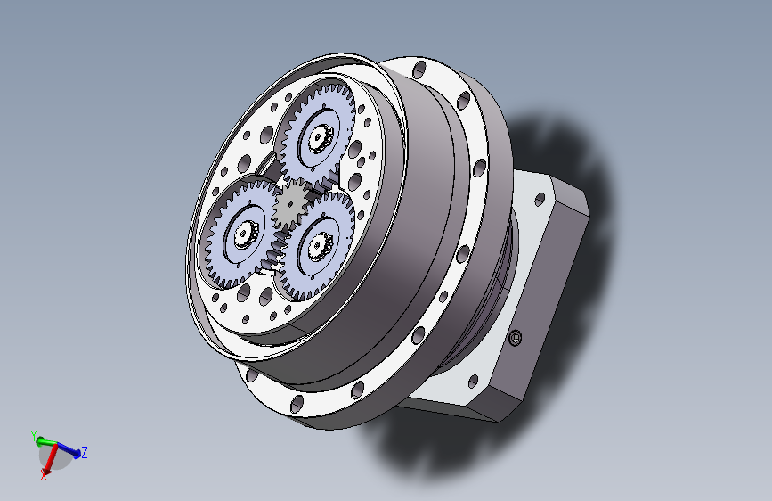 160E减速器总装-180x180-114.3-法兰结构-35k10(1).SLDPRT 主视图