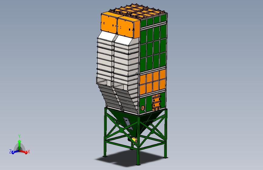 СРФ22х2型袋式除尘器改造成SBF-90x40x2-OV-R