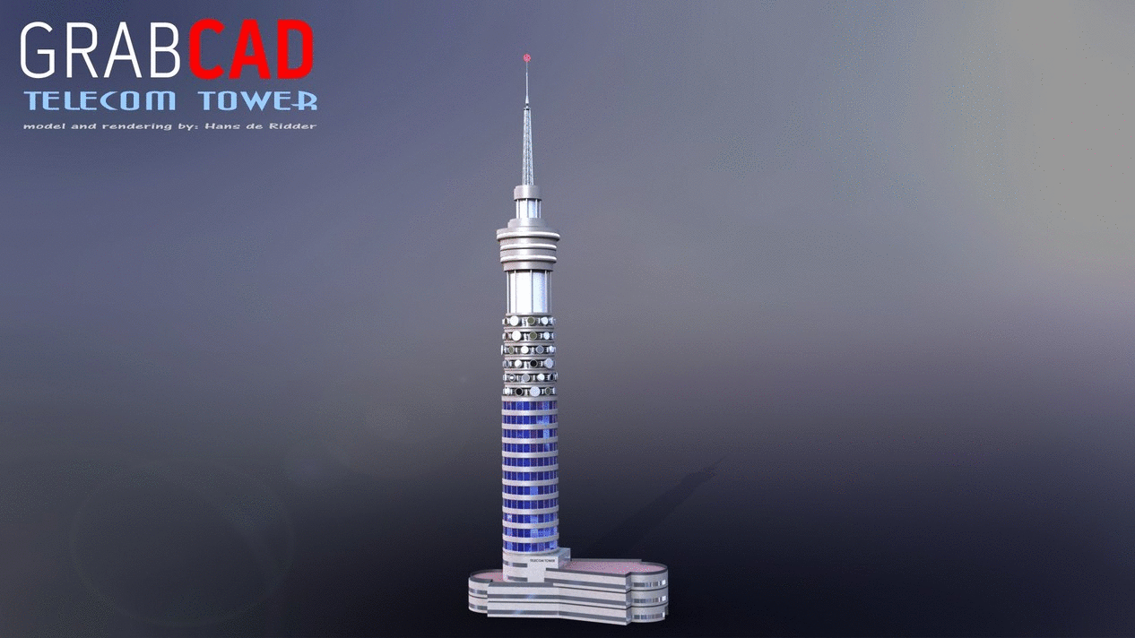 200米高的电信塔模型