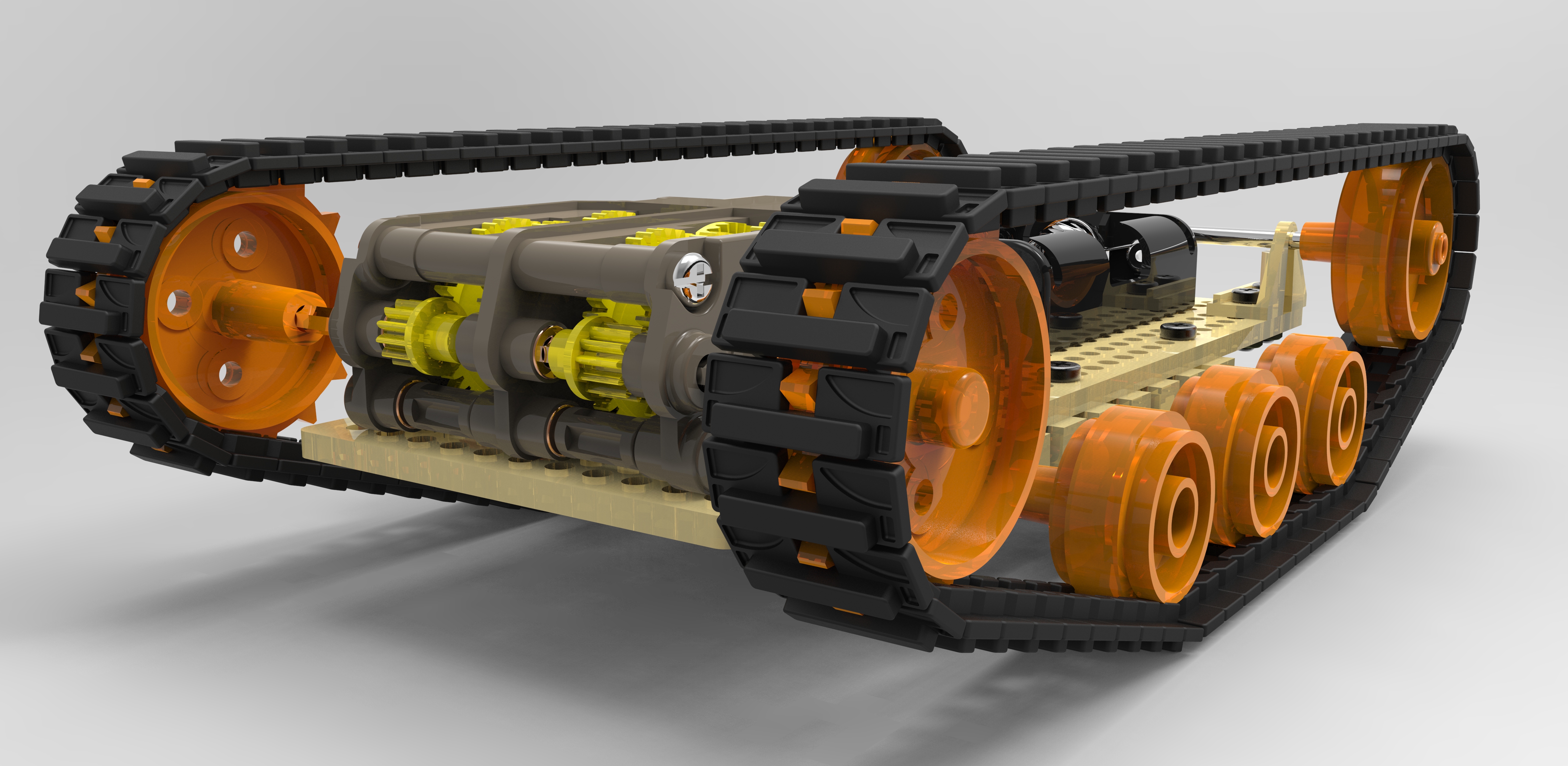 电动履带坦克底盘模型