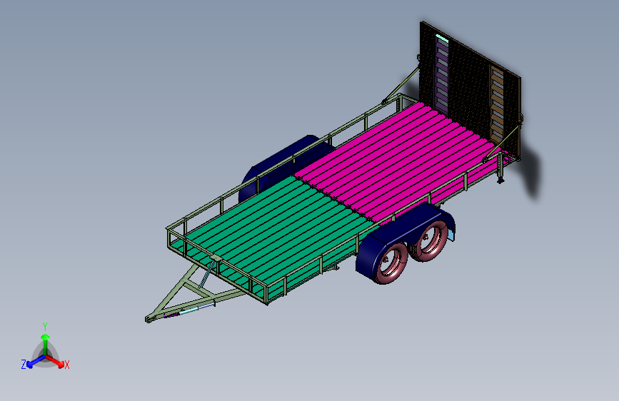 20吨重型厂区用托盘运输平板拖车