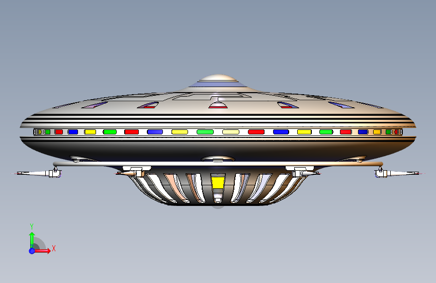 不明飞行物, 空间, 宇宙飞船 正面视图