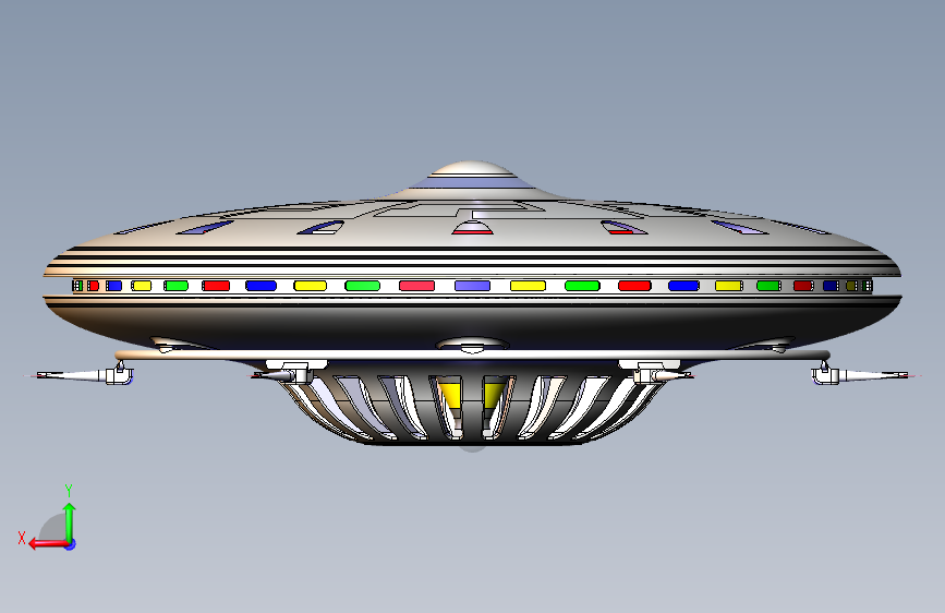 不明飞行物, 空间, 宇宙飞船 背面视图