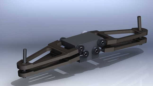 有活动手臂的模型臂和轴承配合
