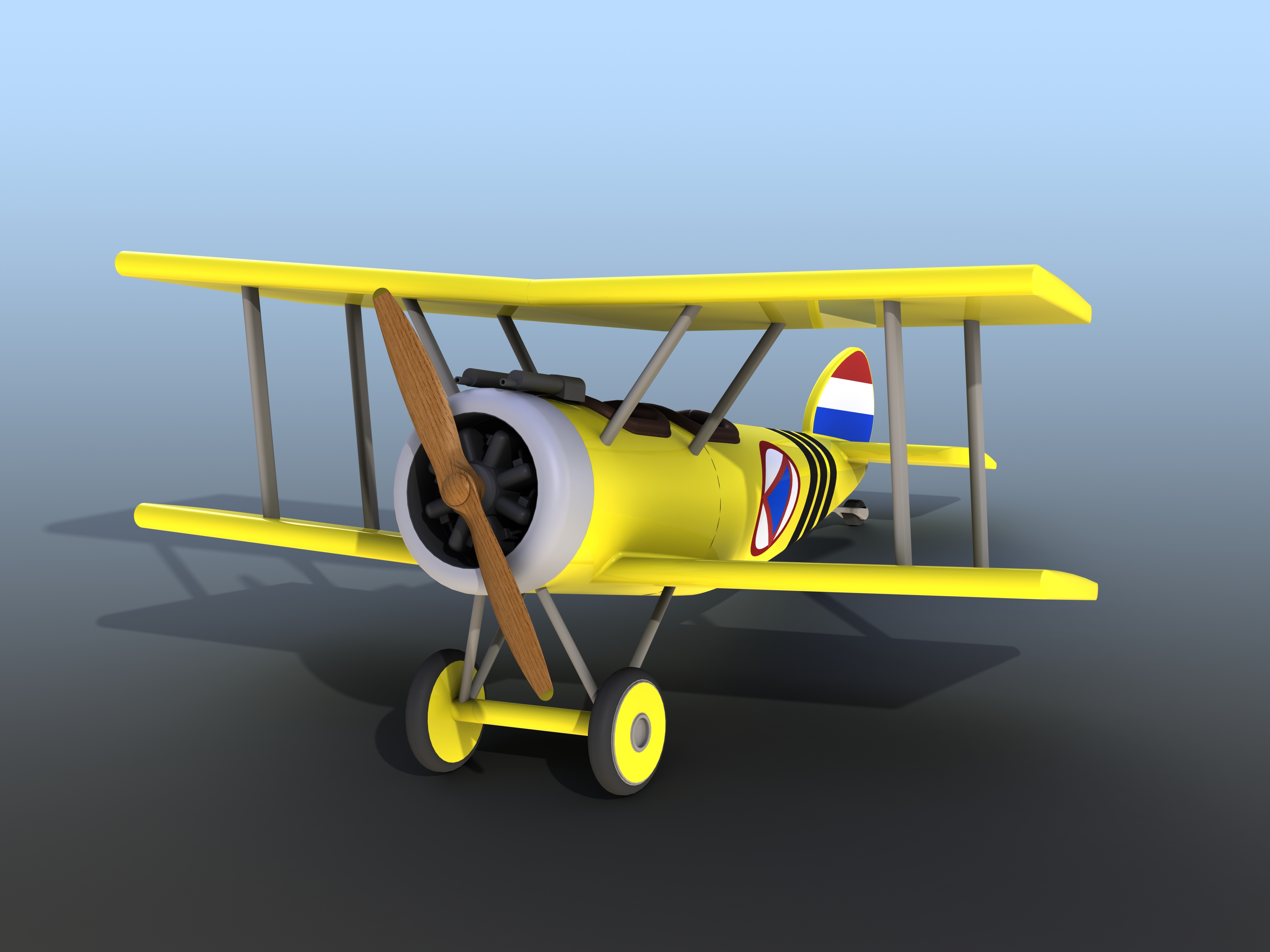 玩具双翼飞机_step_模型图纸下载 – 懒石网