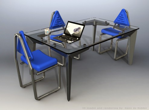 现代办公桌子