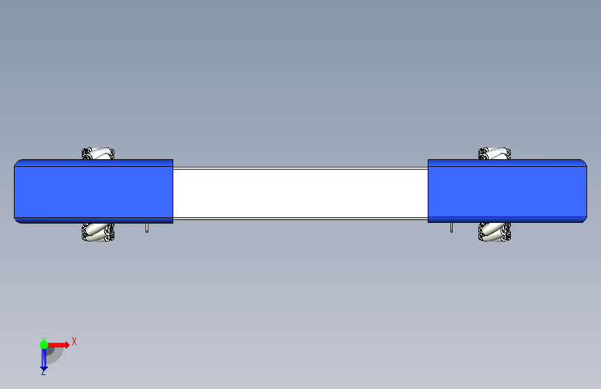 Y2000-麦克纳姆轮 6964_mecanum_drive_base STP 俯视图