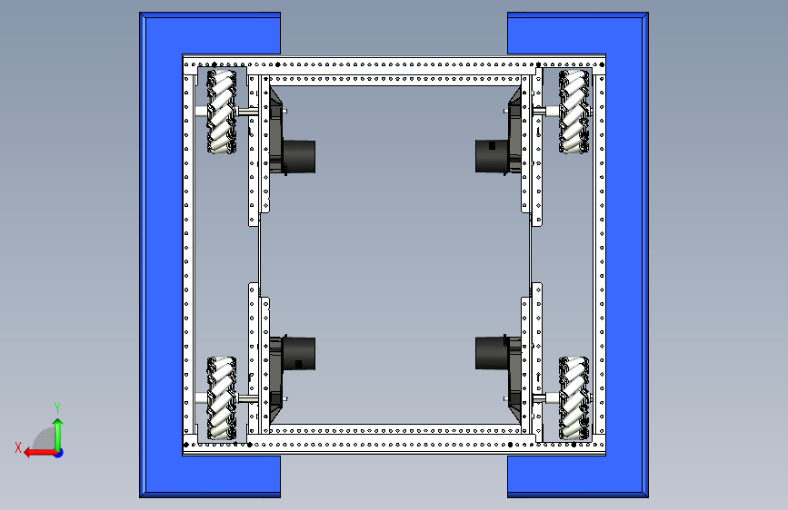 Y2000-麦克纳姆轮 6964_mecanum_drive_base STP 背面视图