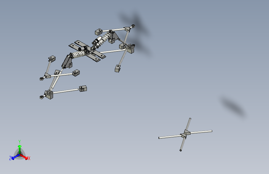 Y0016-悬挂系统 double-wishbone-swing-arm-2 4 STP
