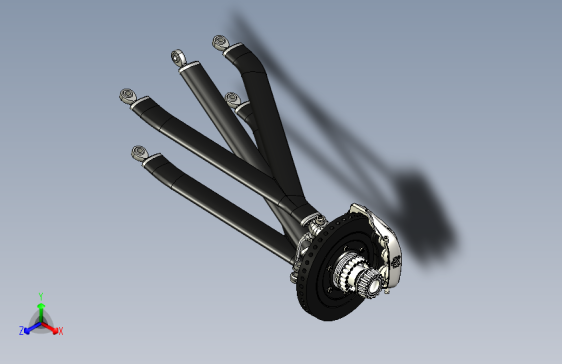 Y0021-悬挂系统 formula-front-wheel-and-suspension-assembly STP