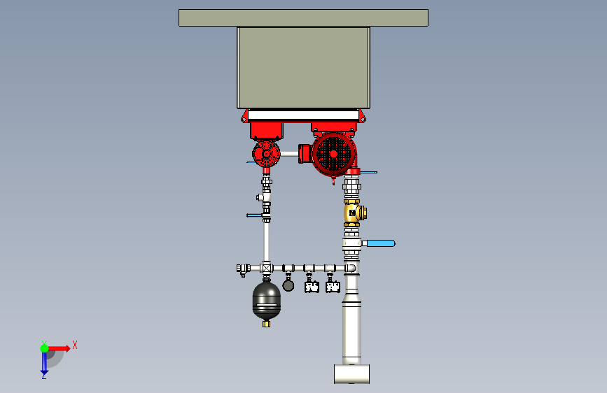 Y0142-泵 fire-pump-system DE-PPCI-005 STP 俯视图
