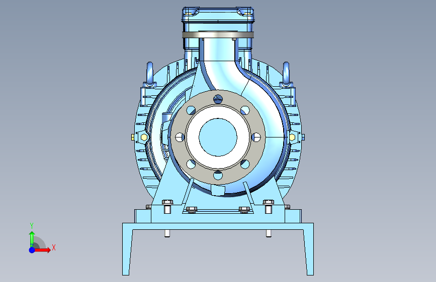 Y0165-泵 industrial-pump-3d-ksb-spx-etanorm-65-40-250-180m-e-motor STP ...