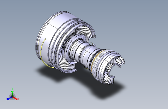 Y0227-航空发动机 普惠纯动力1000G发动机 CATIA