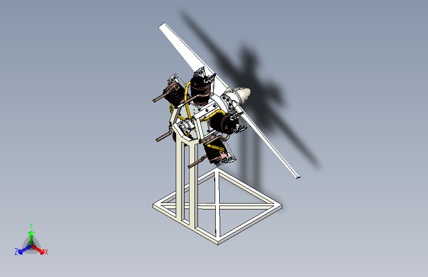 Y0239-航空发动机 5-cylinder-radial-engine--1 SW STP IGS STL