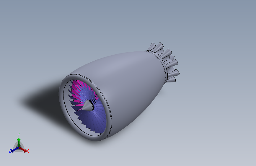 Y0249-航空发动机 airplane-jet-engine-design 1 SW