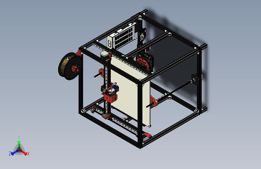 Y0350-3D打印机3d-printer-300x340x315 STP