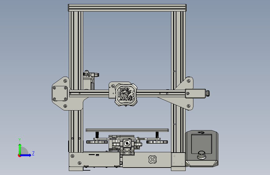 Y0371-3D打印机Creality-Ender3-V2-rev4 左侧视图
