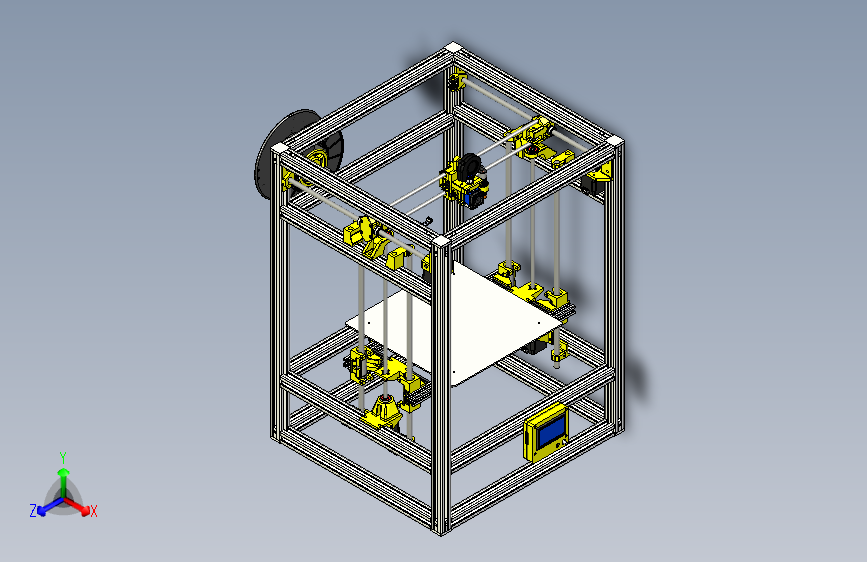 Y0389-3D打印机hypercube-evolution-300-remix F3D STP IGS